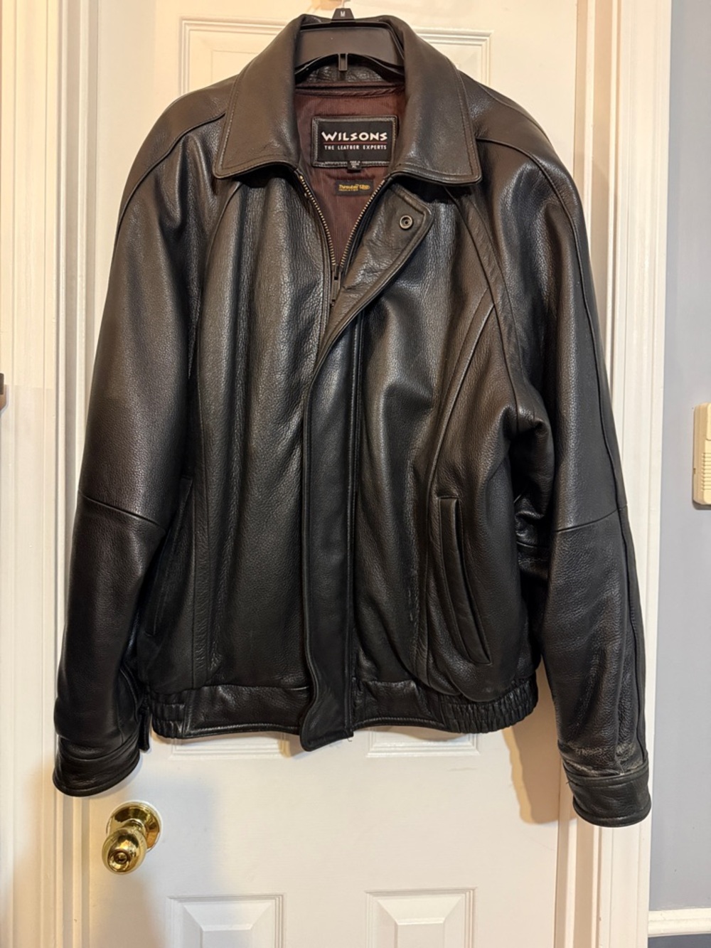 Wilson Black Leather Bomber Jacket - Classic Men's Style